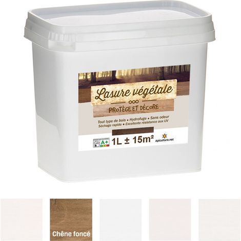Lasure végétale 1 litre - Plusieurs modèles disponibles - Chêne foncé