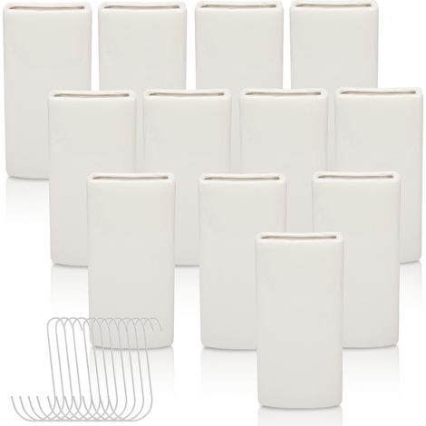 SWANEW Radiatore umidificatore, 12x, evaporatore ad acqua, con gancio per appendere, ceramica, bianco 9 x 3,5 x 9 cm (1/5)