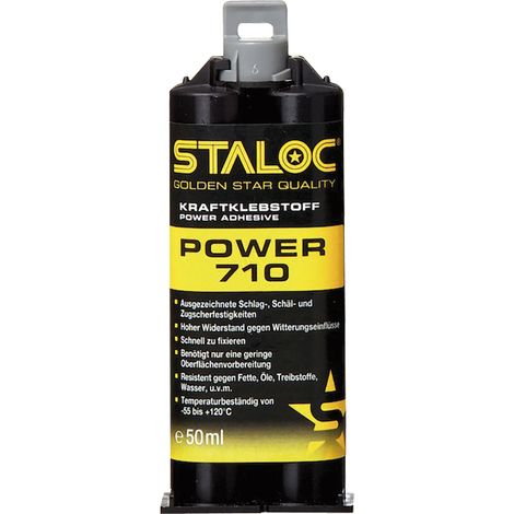 STALOC Power 710 50ml milchig weiß + Mischer 2K-Strukturklebstoff, 2 Komponentenkleber