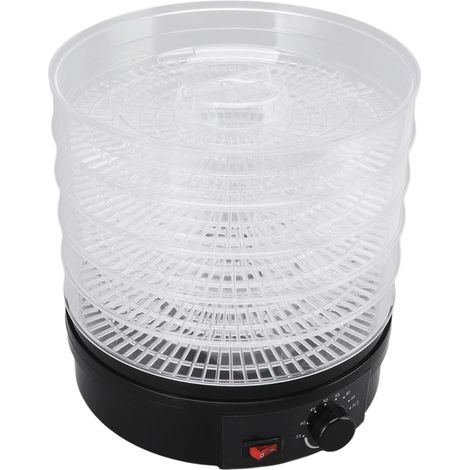 Déshydrateur alimentaire noir en ABS pour fruits, légumes et viande, commandes tactiles, séchage à l'air pour la maison, 250 V (UE) (1/5)
