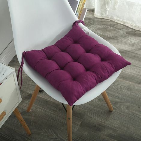 1 Coussin de siège, rembourrage polyester, 40x40 cm, coussin de chaise, usage intérieur extérieur, bureau voiture jardin (1/5)