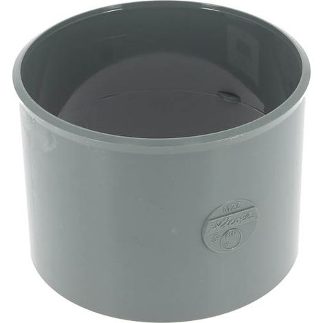 Nicoll – Manchon à butée PVC femelle-femelle Ø160 mm – Raccord évacuation pour tubes mâles – Assemblage fiable avec butée – Classement feu NF-M1