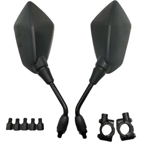 Rétroviseur Universel Convexe pour Moto, Scooter, Vélo Électrique, 10 mm
