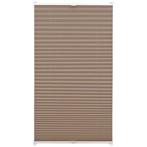 Easyfix Plissee mit 2 Bedien- schienen taupe 40 x 130 cm (1/4)