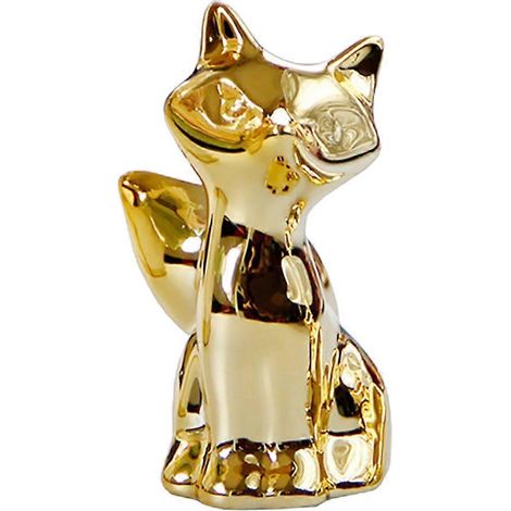 pièce de décoration de Noël miniature artisanale en céramique pour la maison (dorée)-7.4x4.3cm-Golden (1/2)