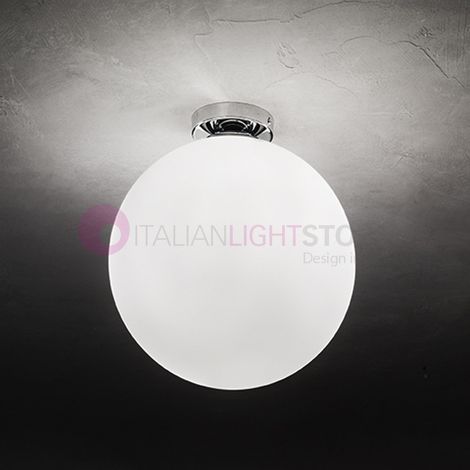Plafoniera Contemporanea Grape Metallo Vetro Bianco 1 Luce E27 (1/3)