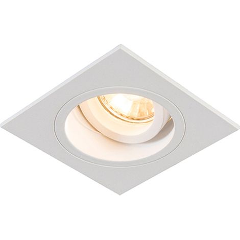 Spot encastré carré blanc GU10 50W Chuck Zuma Line (1/2)