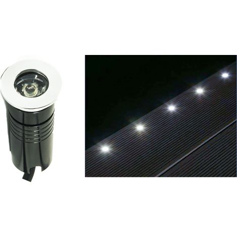 Faretto LED 3W Luce Fredda Segnapasso Incasso Calpestabile Esterno Interno DR (1/5)