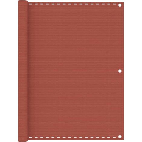Écran de balcon brise pare vue protection confidentialité 120 x 600 cm PEHD terre cuite