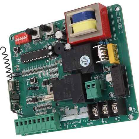 Panneau de commande de moteur de portail coulissant, Indication LED, Circuit de porte électrique avec télécommande (1/5)