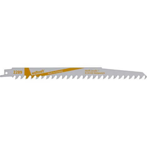Confezione da 2 lame a sciabola cv, per legno, grossolane, lunghezza 240 mm 2289000 wolfcraft (1/5)