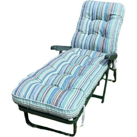 Sandbanks Deluxe Sunbed - L58 x W115 x H99 cm - Blue