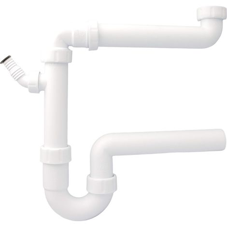 Siphon 1 1/2 Zoll DN 40 mit Kombi-Geräteanschluss