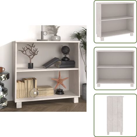 Buffet HAMAR Blanc 85x35x80 cm Bois massif de pin - Buffet - Meuble De Rangement - Armoire - Commode - Bois Massif (1/5)