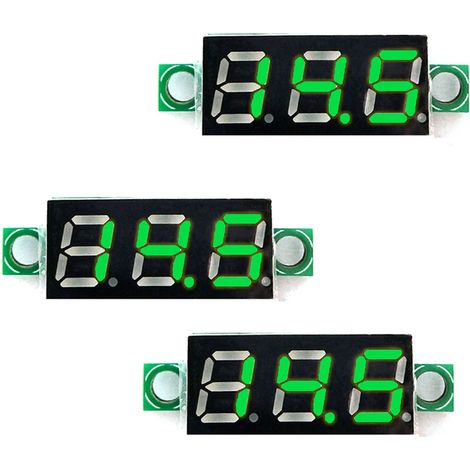 3PCS 0,36 pouce LED DC 0-100V vert Mini voltmètre numérique Moto Panneau Numérique (1/5)