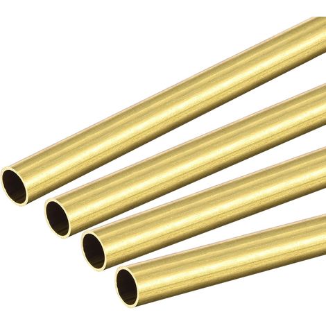 sourcing map Brass Tube Round 7.5mm External Diameter 0.5mm Wall Thickness 300mm Pipe Length 4 Pcs (1/5)
