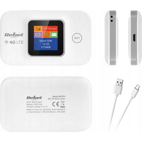 Router portátil con tarjeta SIM Rebel 4G LTE (1/5)