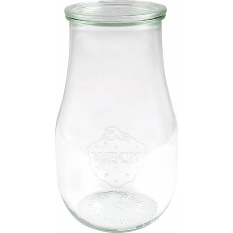 Weck Einkochgläser Tulpenform 2,5 L, Einweckgläser, Rundrandglas mit Deckel