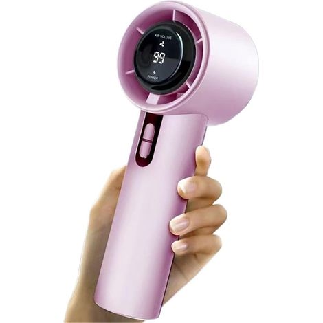 100 Speed Quiet Portable Handheld Fan USB Rechargeable,Pink (1/5)