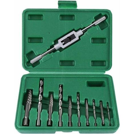 Extracteur de vis cassé，11pcs kit d'Extracteur de Vis Extracteur de vis endommagé Extractor Set pour l'Enlèvement de Vis Cassées ou Endommagées Boulons Fastners Outil de Suppression (1/5)
