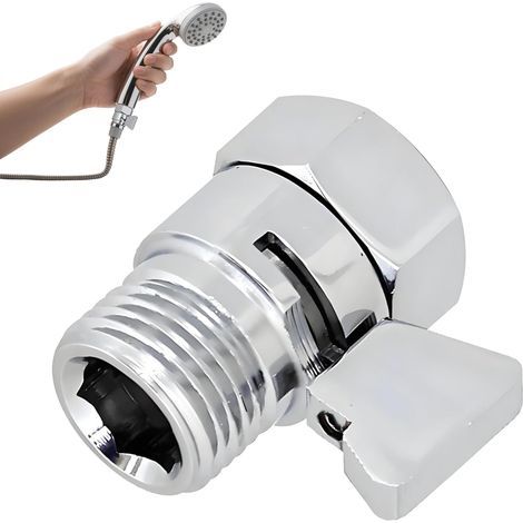 Stop Douche, Vanne D'arrêt Pour Pommeau De Douche Van ne D'angle, Vanne D'arrêt D'eau 1/2 Pouce Laiton Pièce, Inverseur Douche, Pour Pomme De Douche Douches À Main Bras De Douche (1/5)