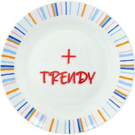 Tognana Piatto Dessert Trendy Good Vibes D 20,5 Cm New Bone China Multicolor (1/2)