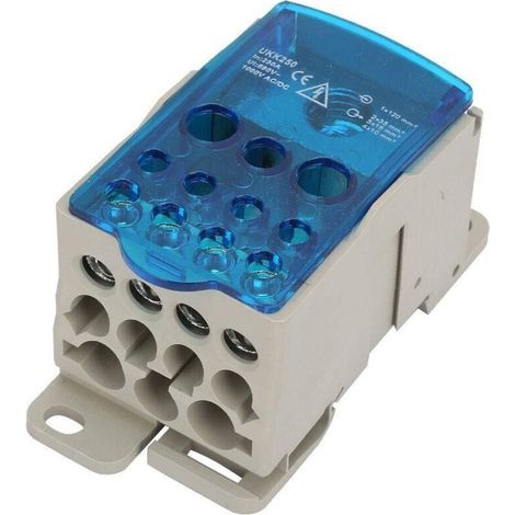 Rail DIN 250A 1 dans de Nombreux Borniers de Sortie pour Connecteur de Fil Electrique UKK250A de Boîte de Jonction d'Alimentation Universelle (1/5)
