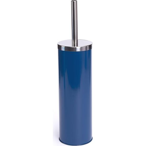 Escobillero con soporte de acero inoxidable y acero azul MSV