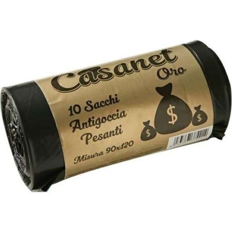 Casanet Sacchi per la spazzatura - Nero - 90x120 cm