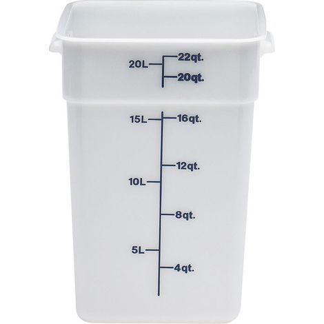 Boîte à provisions carrée Camsquare Polyethylene 20.8L - Lot de 6 - Cambro