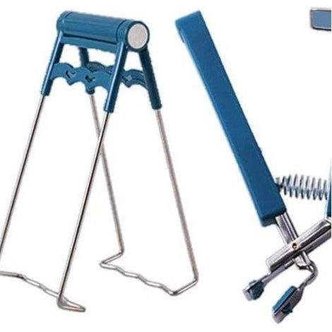 Pinces en silicone, lot de 6, pinces à bols, en acier inoxydable, pinces anti-brûlure, maniques en silicone, kit (1/3)