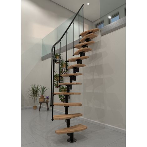 Minka Raumspartreppe Monte Carlo 35 - 293,8cm Geschosshöhe Buche Schwarz (1/5)