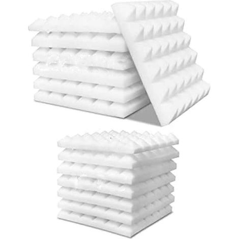 Lot de 12 panneaux acoustiques, panneaux en mousse insonorisante, cales d'insonorisation pour studio, mousse antibruit murale