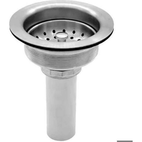 Bonde D'évier - Acier Inoxydable - Diamètre 114 mm - Avec Panier-filtre Amovible Et Kit De Raccordement - 1 Pièce (1/4)