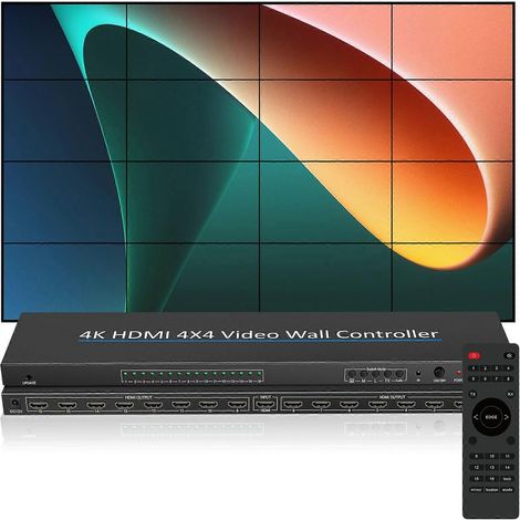 Contrôleur de mur d'images HDMI 4K Ultra HD 4x4 NK-H44 / Processeur de jonction multi-écrans (1/4)