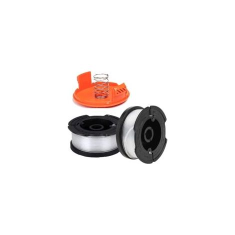 Ersatz-Nylon-Trimmerfaden für Black & Decker A6481, A6485 und AF-100 (Fadenlänge 9,1 m, Durchmesser 0,65 mm) (Black & Decker AF-100, 2 Stück) - Crezuo