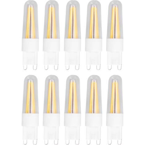 Ampoules LED G9 10 pièces 3W 200LM Blanc Chaud pour Lustre Lampe de Bureau Lampe de Plafond Filament Long (1/5)