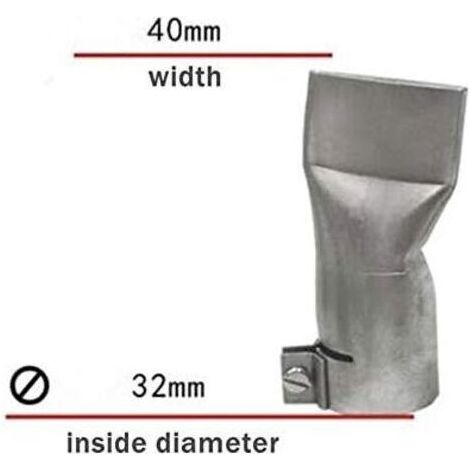 Buse de soudage plate de 20 mm + buse de soudage de 40 mm pour pistolets de soudage plastique de la plupart des marques. (1/2)