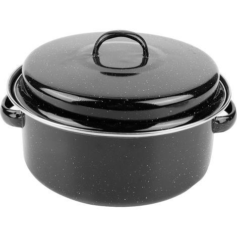 Grillpot portable barbecue avec couvercle pour patate douce, viande, usage domestique - poêle à rôtir en métal pour cuisson extérieure (1/5)