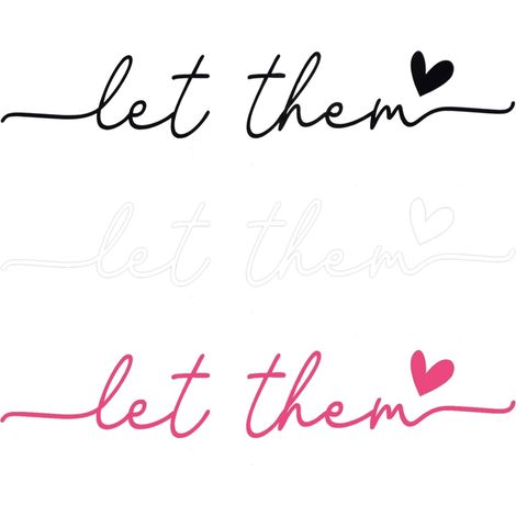 3pcs Autocollants de Rétroviseur Let Them, Autocollants Humoristiques en Vinyle pour Rétroviseur de Voiture à Message Positif Accessoires Décoration Voiture (3 Couleurs) (1/5)