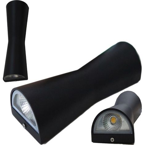 TrAdE Shop Traesio - Applique Lanterna A Parete Da Esterno 10w A Doppio Led 5w + 5w Luce 6500k - (1/5)