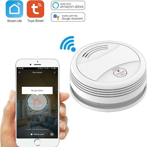 Tuya Rilevatore di Fumo Fotoelettrico Smart WiFi con Sirena (1/5)
