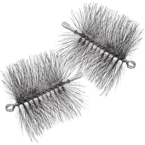 Lot de 2 brosses cheminée rondes pouces avec poils métalliques (1/5)