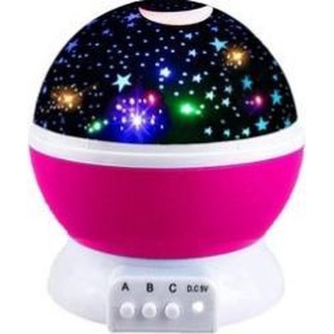Lampe projecteur ciel étoilé LED pour chambre d'enfant, projecteur rotatif avec étoiles et veilleuse, éclairage décoratif, rose (1/5)