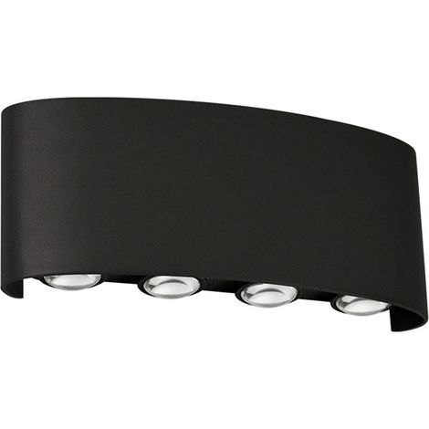 8W 4000K Black Frame Up and Down Lights with 8 LED Lamp Beads, IP65 Waterproof, for Bedroom, Office, Hotel (1/5)