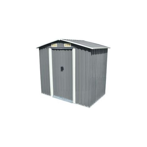 Abri de stockage pour jardin Métal Gris 204 x 132x186 (1/5)