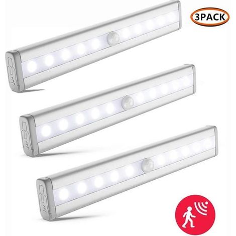 Lampe de Placard - Mercase - Détecteur de Mouvement - 10 LED - Blanc (1/4)