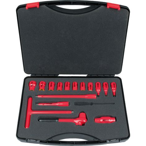 KS Tools 3/8 Steckschlüssel-Satz mit isolierten Werkzeugen, 16-tlg (1/2)