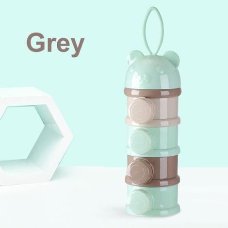 Distributeur De Lait En Poudre - Boîte Doseuse Empilable 4 Compartiments - Pour Bébé 0-5 Ans - Capacité 60 G Par Niveau (1/2)