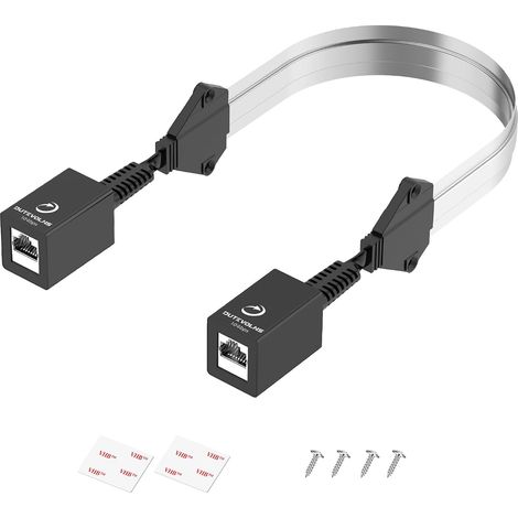 Câble Ethernet Gigabit Plat de Passage pour Fenêtre 0,45M, PoE  Câble Réseau RJ45 passe Fenetre Sans Perçage, Gaine en Feuille d'aluminium, pour Interstices de Portes et Fenêtres (1/5)